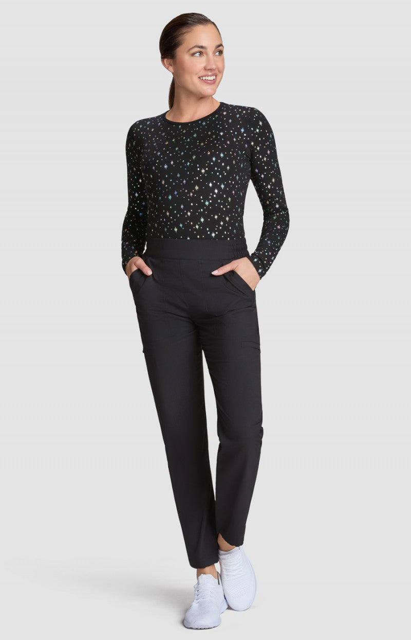 COLOR:Black Iridescent Twinkle Pattern