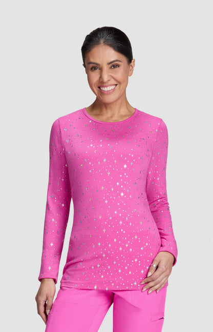 COLOR:Hibiscus Pink Iridescent Twinkle Pattern