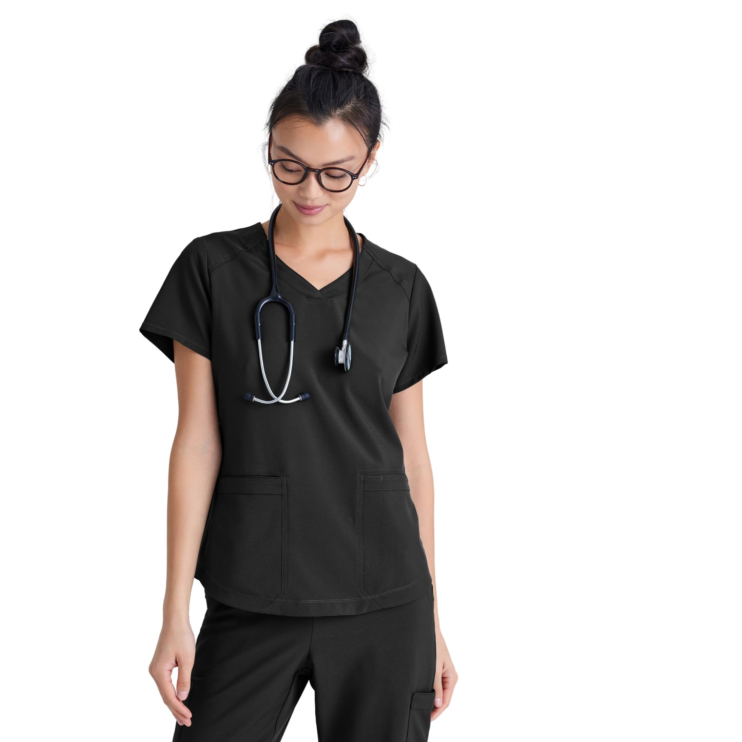 Polera Clínica Mujer GSST180 Negro Evolve Grey's Anatomy