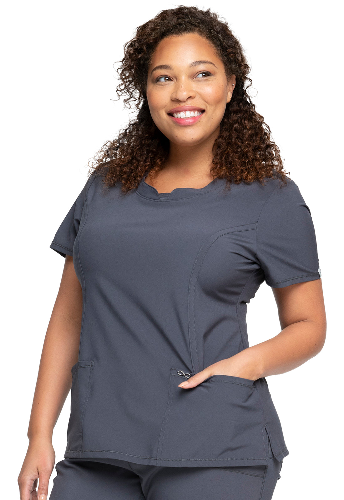 Polera Clinica Mujer 2624a Gris PWPS Cherokee Infinity Legacy