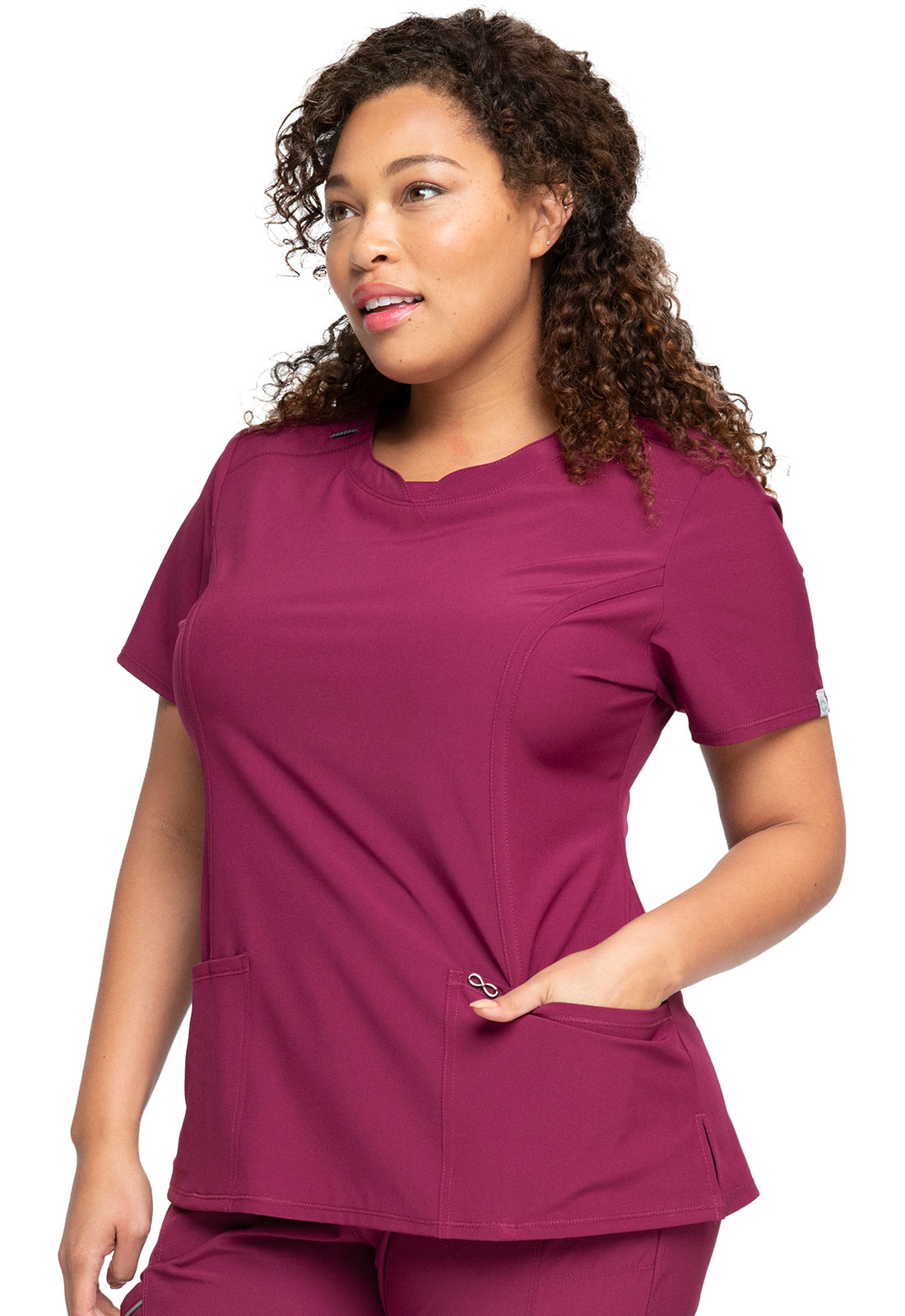 Polera Clinica Mujer 2624a Burdeo WNPS Cherokee Infinity Legacy