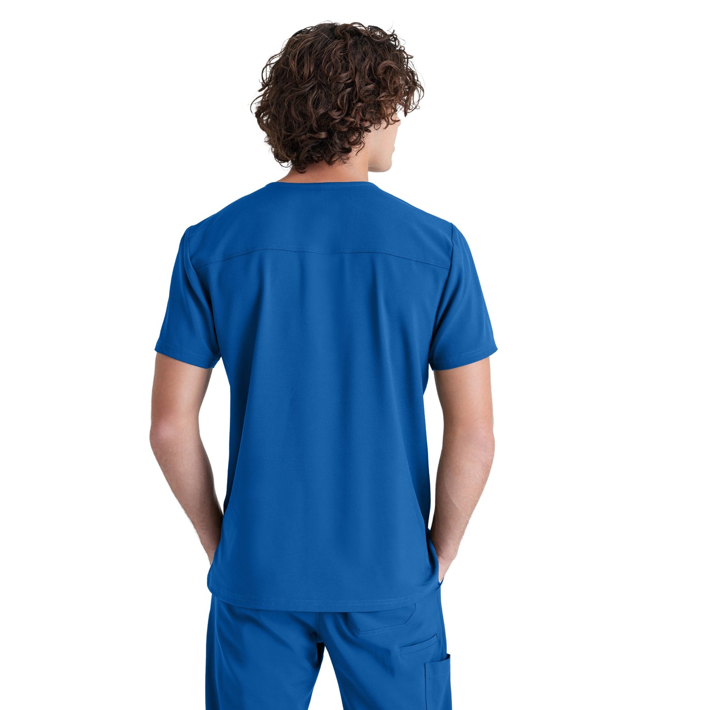 Polera Clínica Hombre GSST179 Azul Rey Evolve Grey's Anatomy