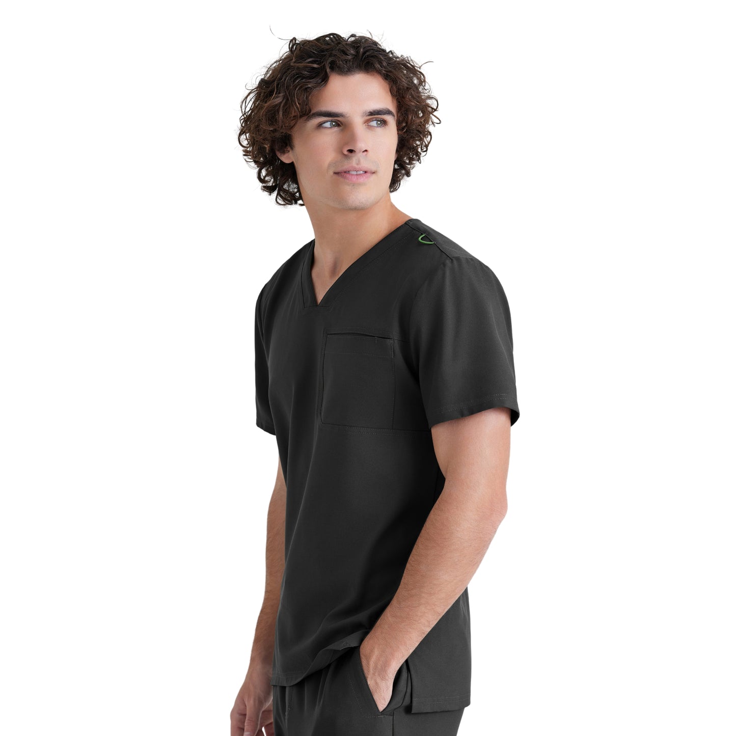 Polera Clínica Hombre GSST179 Negro Evolve Grey's Anatomy