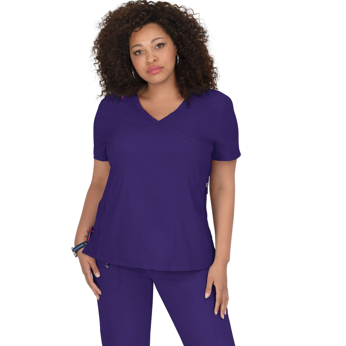 Polera Clínica Mujer 316 Koi Lite, color Morado Grape - Uniformes Clínicos Sami
