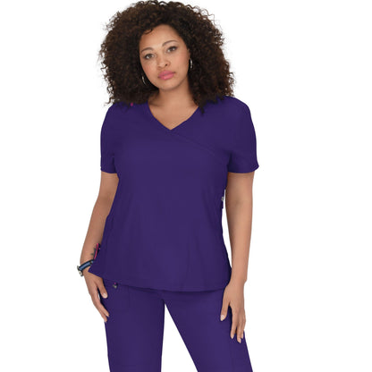 Polera Clínica Mujer 316 Koi Lite, color Morado Grape - Uniformes Clínicos Sami