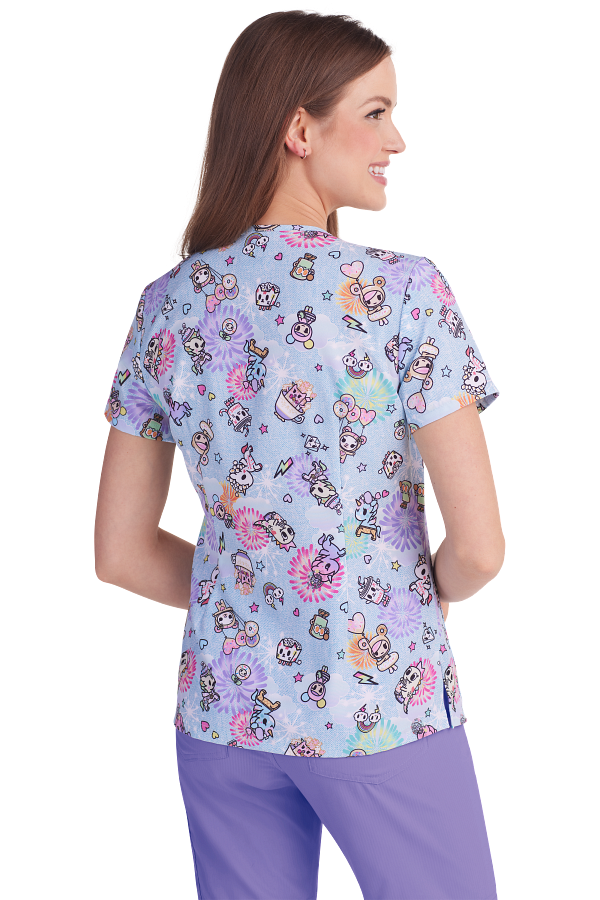 Polera Clínica Mujer estampada 384TKD Leslie Top