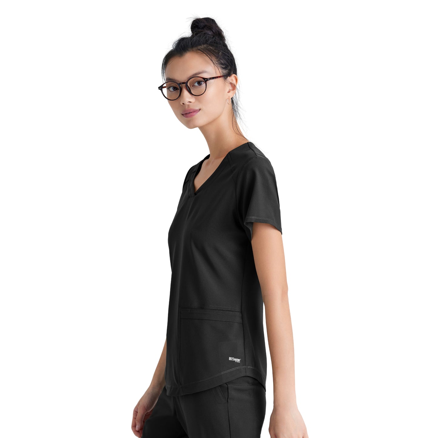 Polera Clínica Mujer GSST180 Negro Evolve Grey's Anatomy