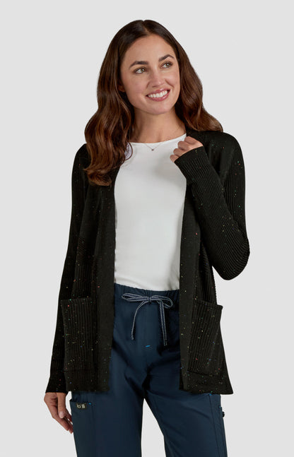 COLOR:Black Multi-Color Speckled Dots