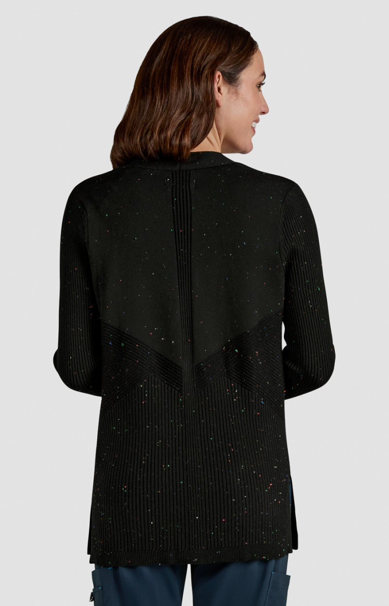 COLOR:Black Multi-Color Speckled Dots