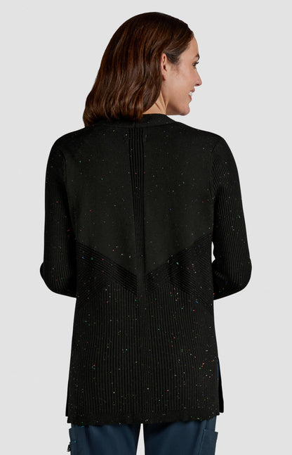 COLOR:Black Multi-Color Speckled Dots