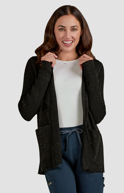 COLOR:Black Multi-Color Speckled Dots