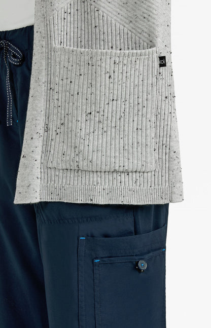COLOR:Platinum Grey Black Speckled Dots