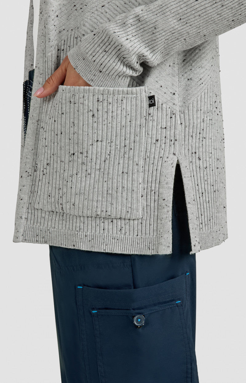 COLOR:Platinum Grey Black Speckled Dots