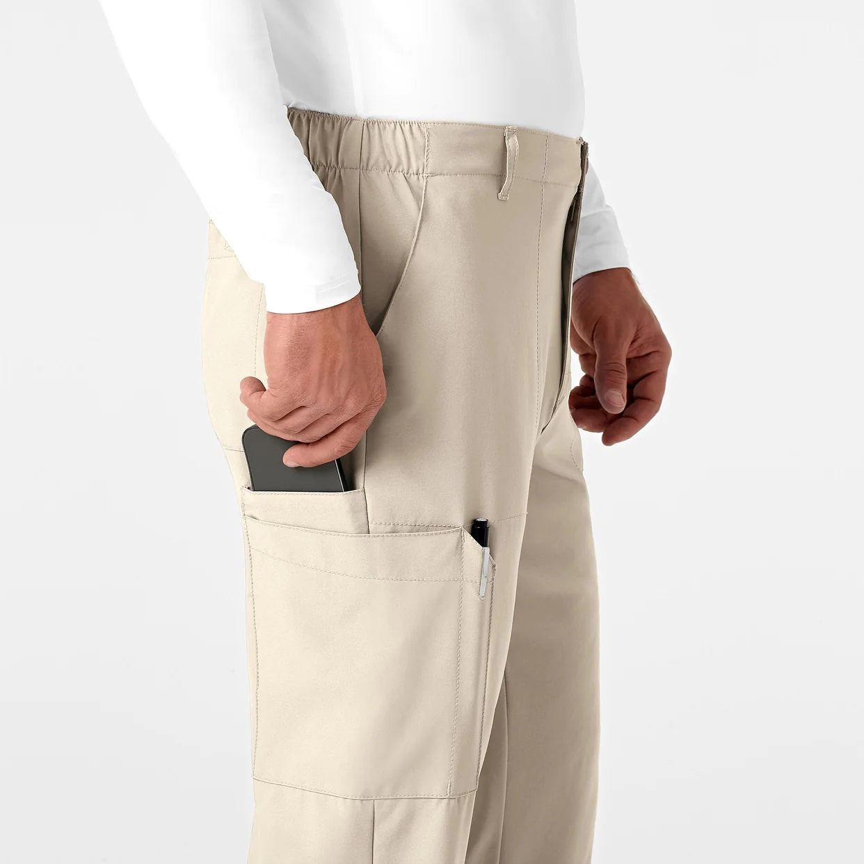 Pantalón Clínico Hombre Beige 5355A Wonderwink 123