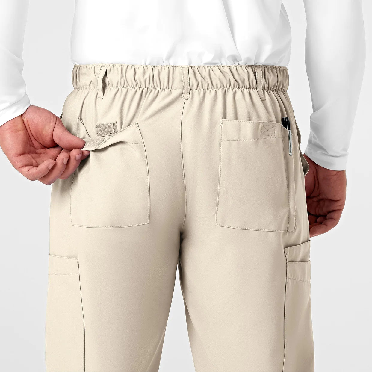 Pantalón Clínico Hombre Beige 5355A Wonderwink 123