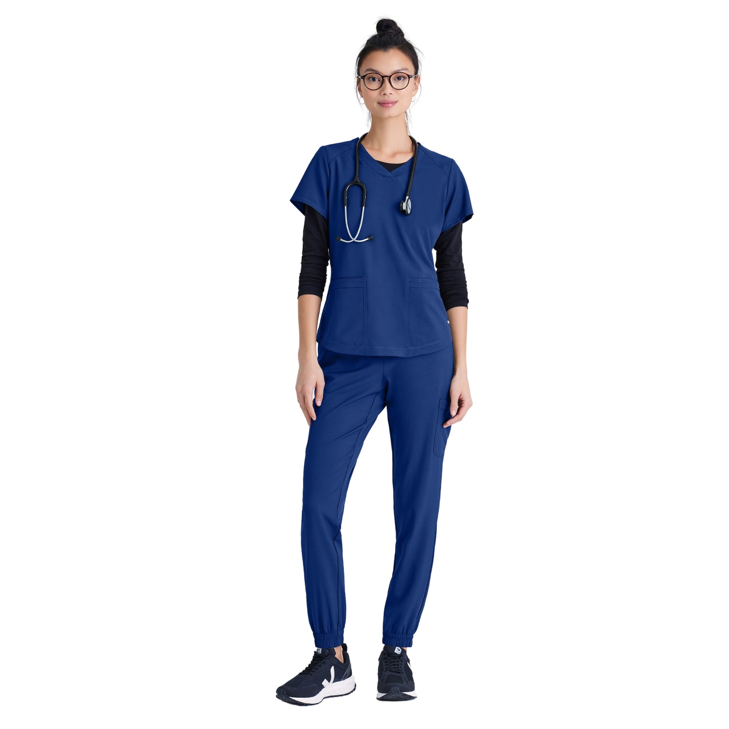 Polera Clínica Mujer GSST180 Azul Marino Evolve Grey's Anatomy