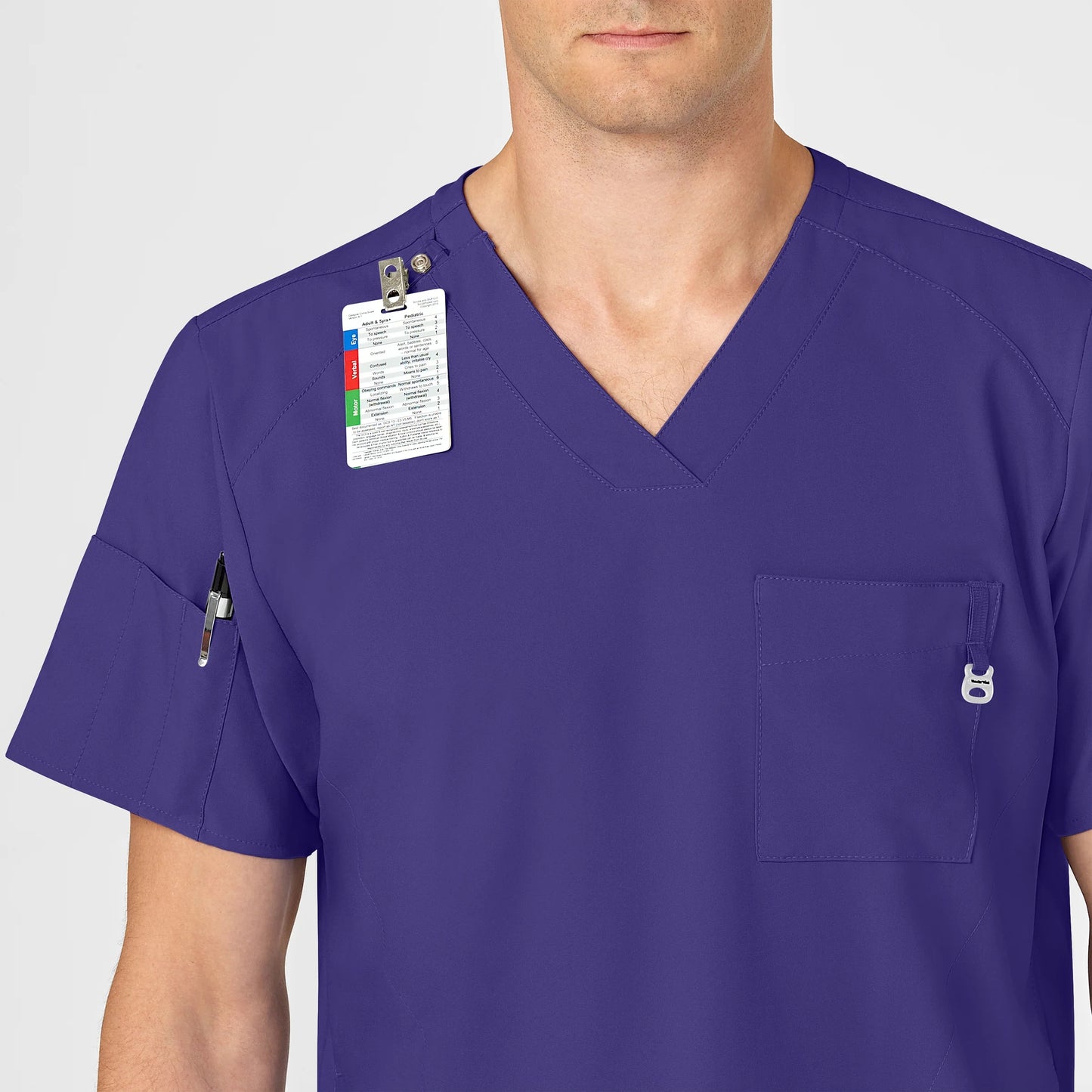 Polera Clínica Hombre Morado 6355a Wonderwink 123