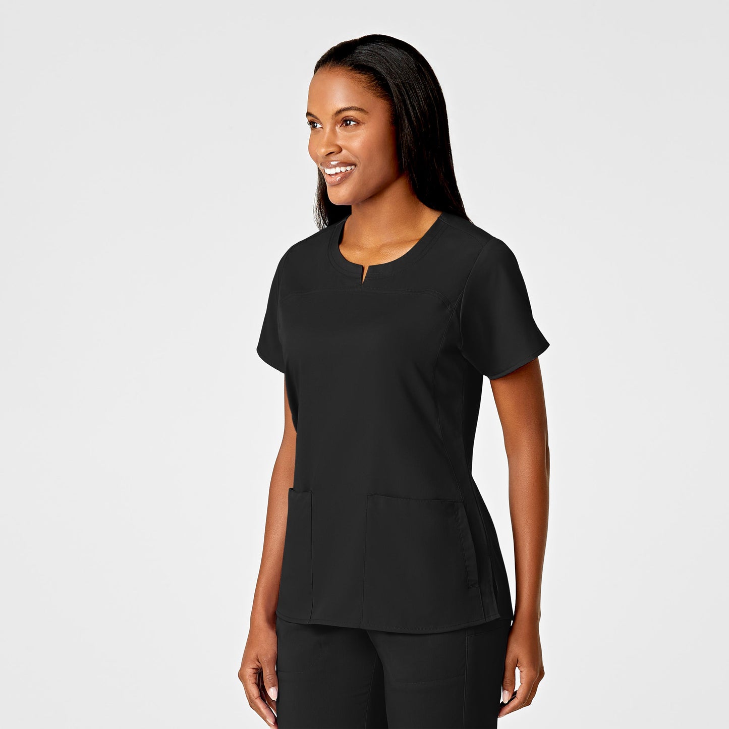 Polera Clínica Mujer Negro 6419A Wonderwink Pro