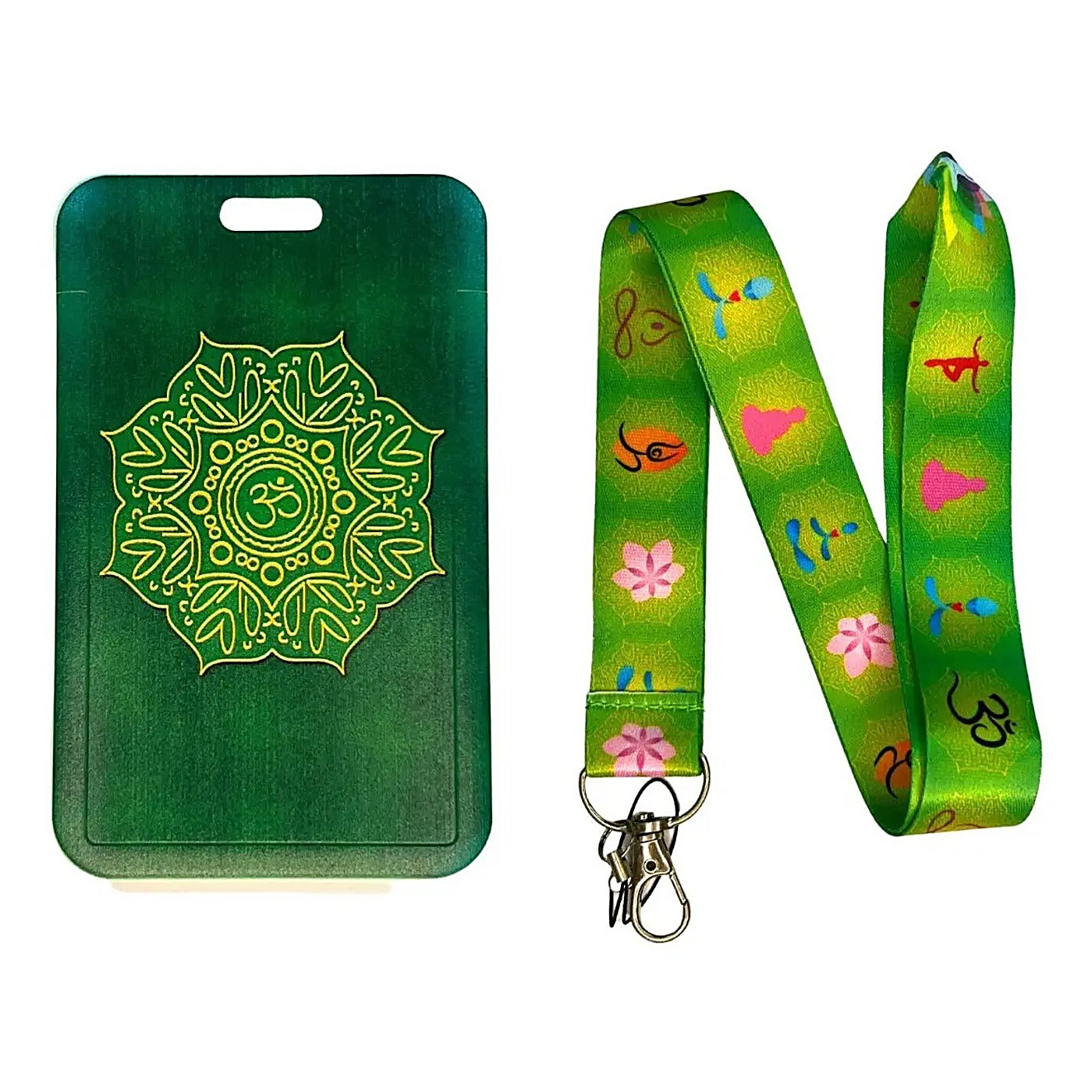 Porta Credencial con Lanyard Yoga Mandala Om