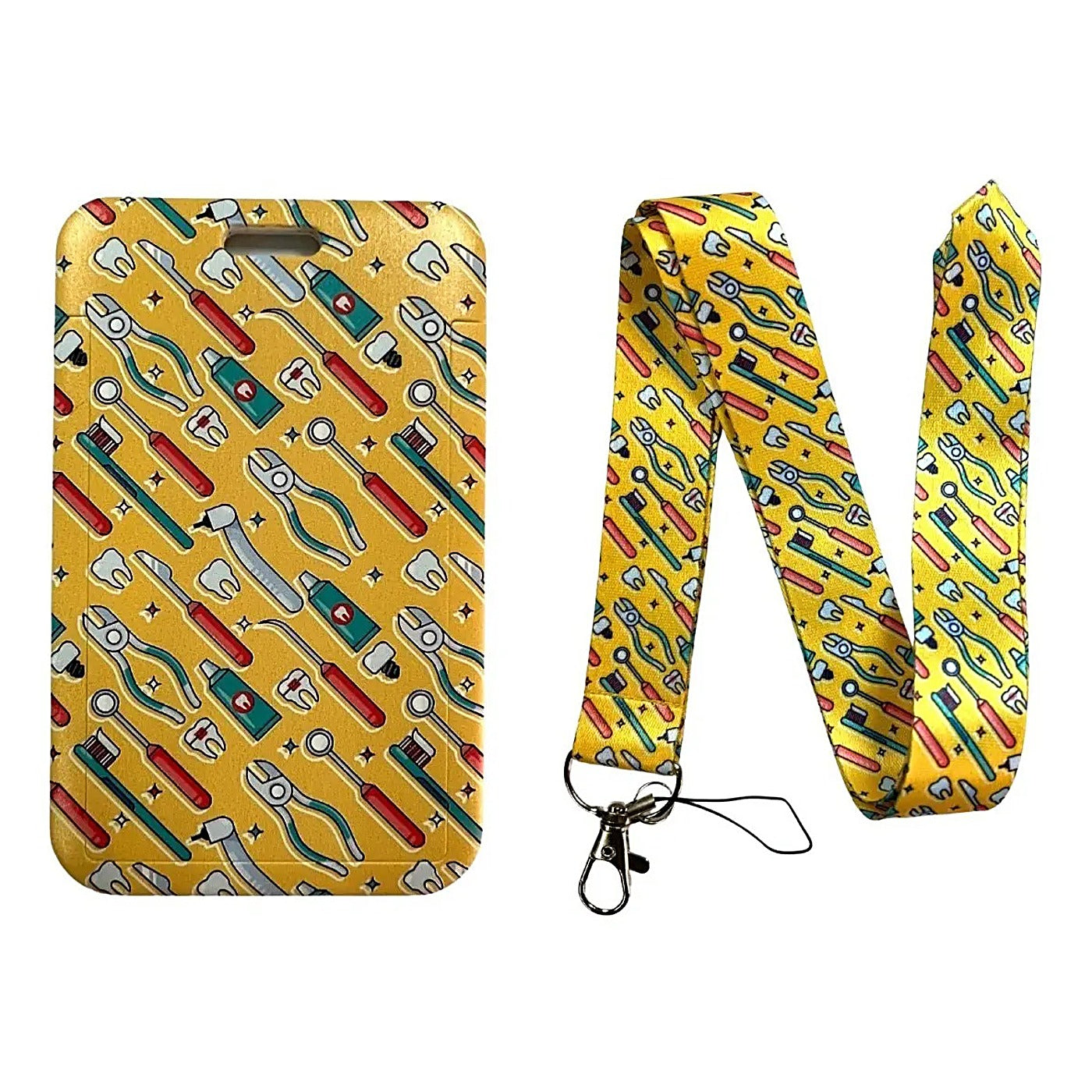 Porta Credencial con Lanyard Herramientas Odontologia