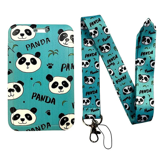 Porta Credencial con Lanyard Oso Panda Kb205