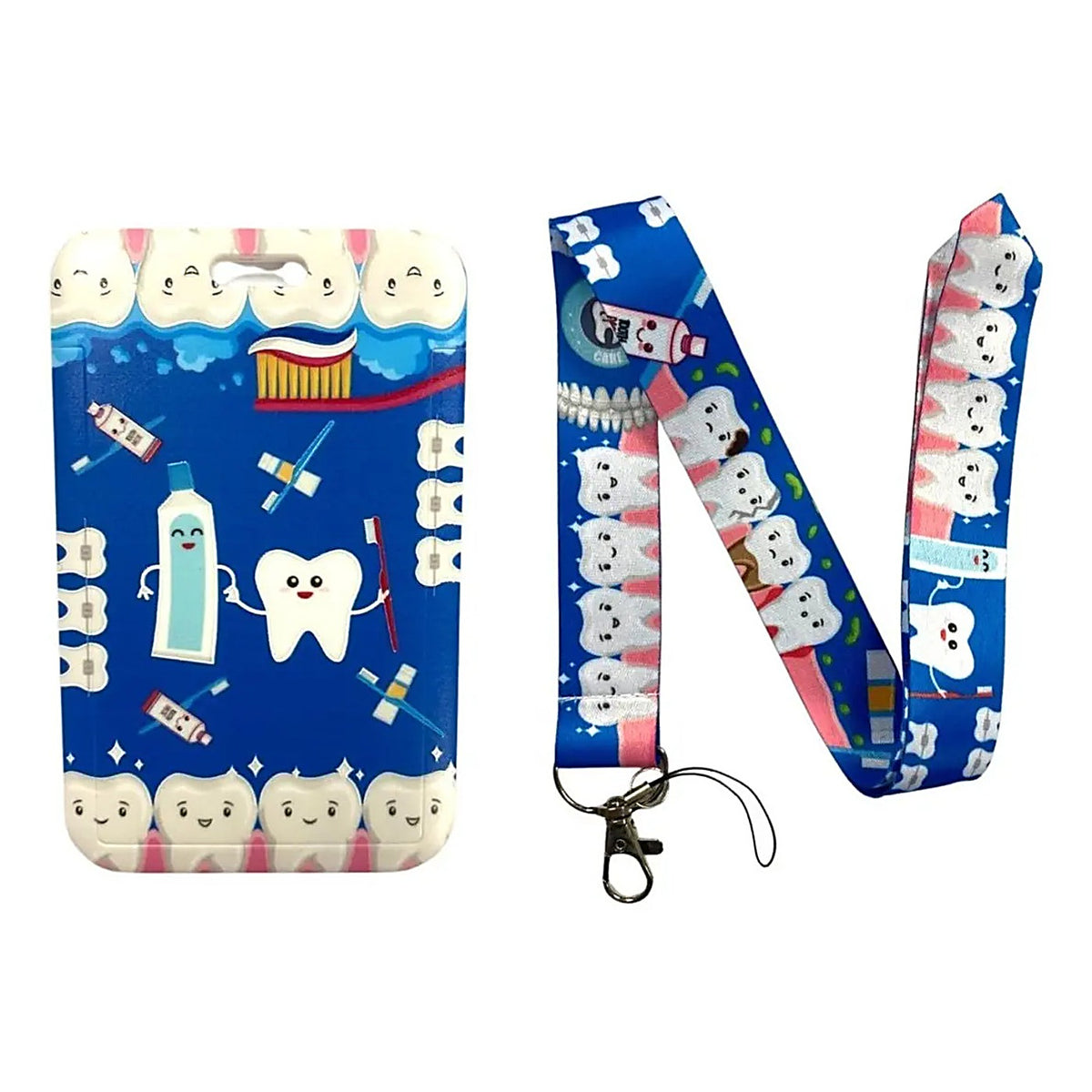 Porta Credencial con Lanyard Diente Con Pasta