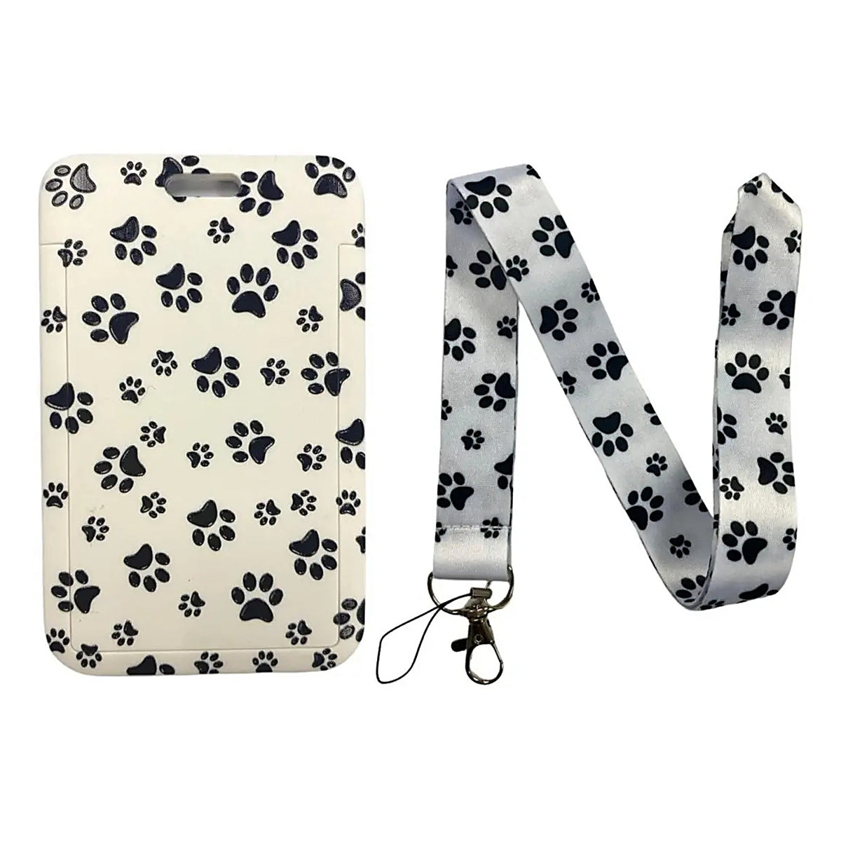 Porta Credencial con Lanyard Patitas Negras