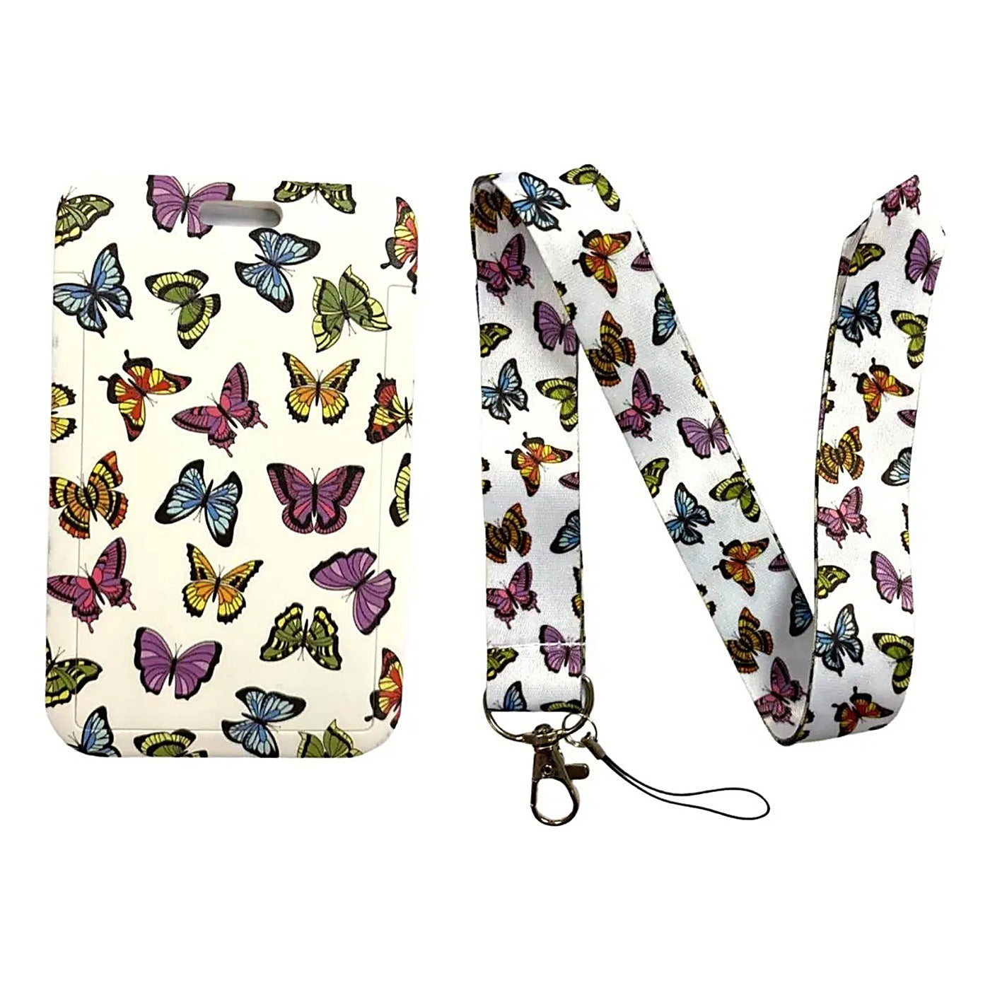 Porta Credencial con Lanyard Mariposas Colores