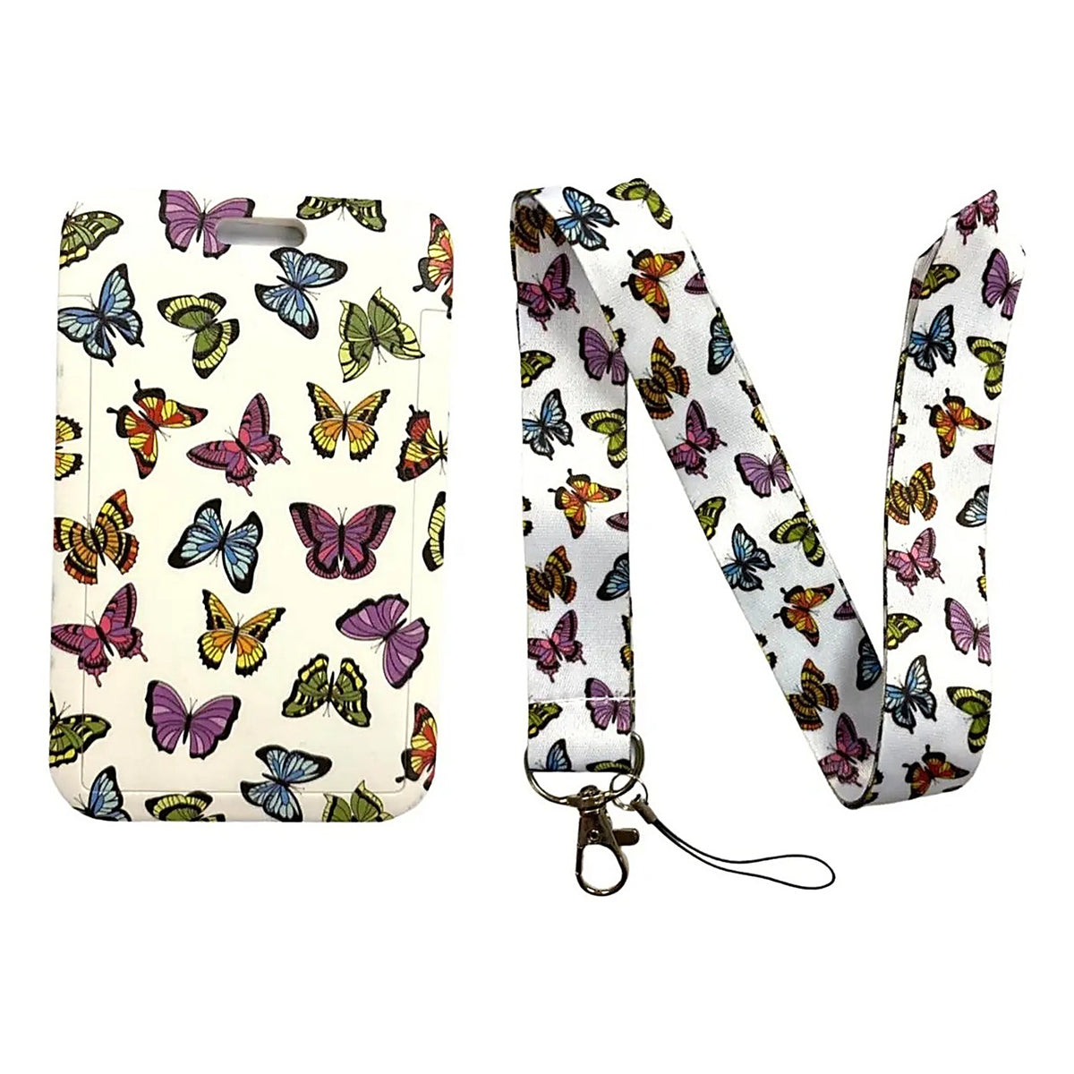 Porta Credencial con Lanyard Mariposas Colores