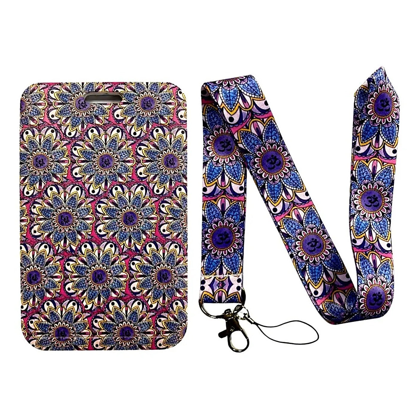 Porta Credencial con Lanyard Mandalas