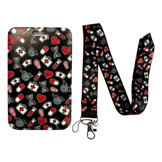 Porta Credencial con Lanyard Enfermeria Adn Kb145