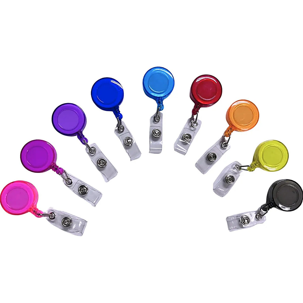 Pack 10 Yoyos Retractiles para Porta Credencial Rosado