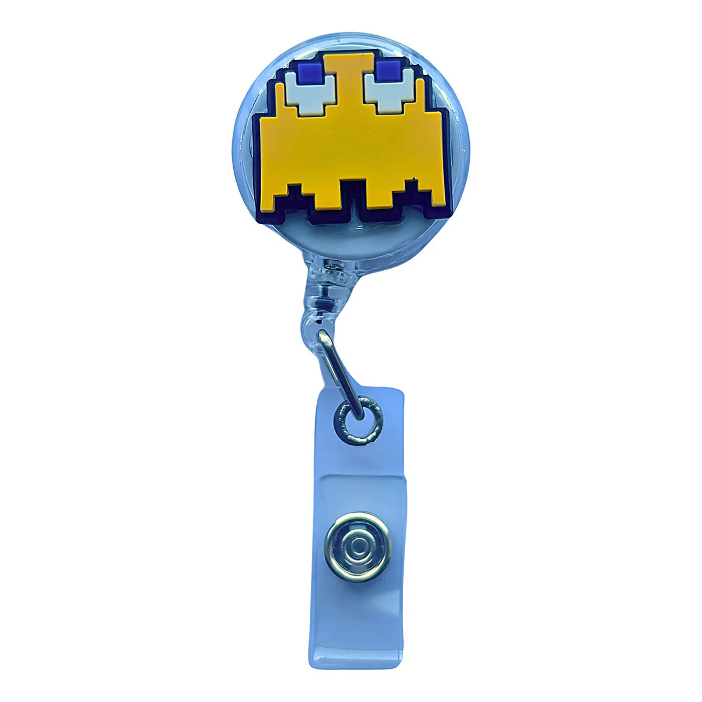 Porta Credencial con Yoyo Retractil Pacman Amarillo