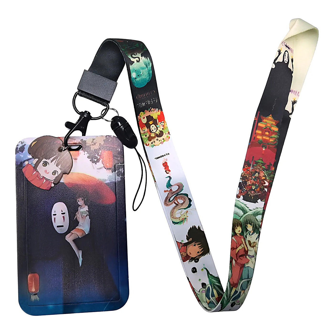 Porta Credencial con Lanyard El Viaje de Chihiro Azul Marino