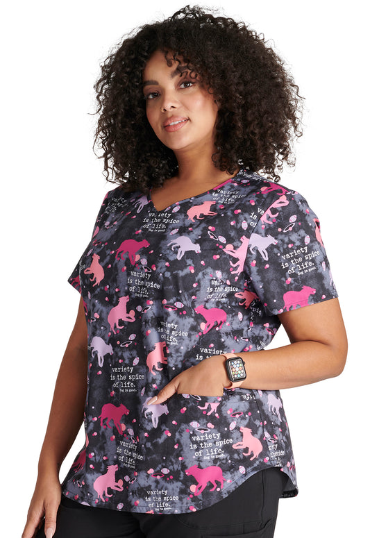 Polera Clínica Estampada Mujer CK637 OGSL Cherokee