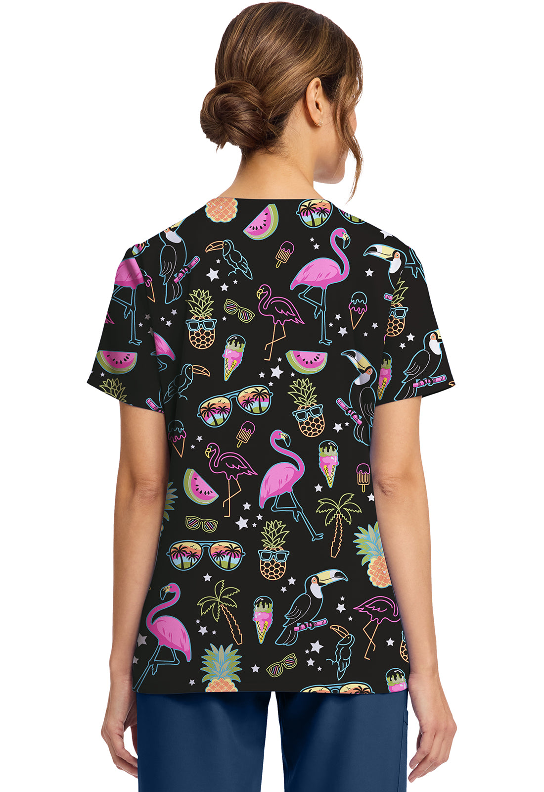 Polera Clínica Mujer Estampada Ck856 DWTL Cherokee Ultra