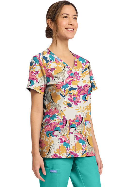 Polera Clínica Mujer Estampada CK856 FLSI Cherokee