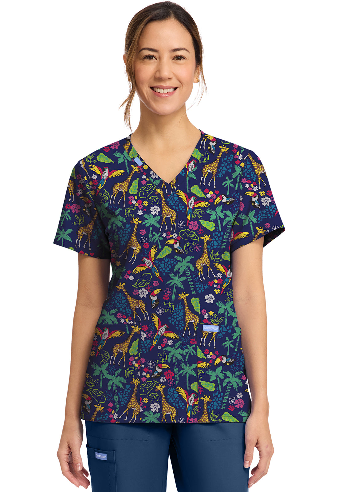 Polera Clínica Mujer Estampada Ck856 JGJI Cherokee Ultra