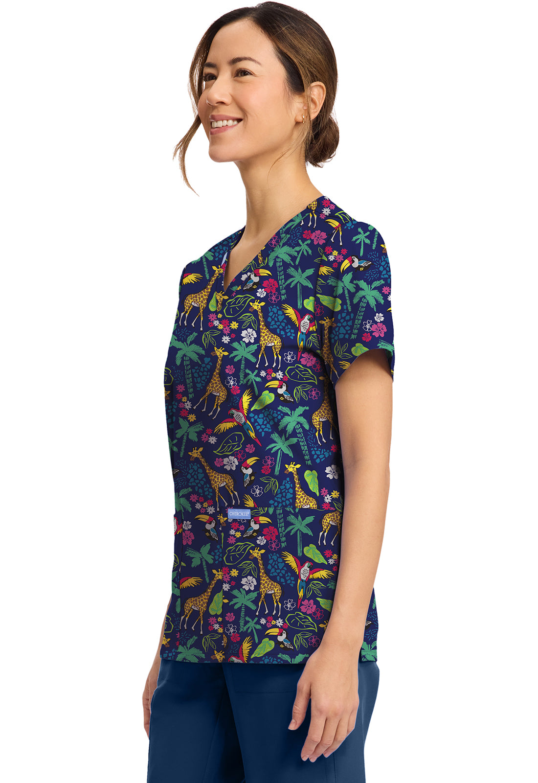 Polera Clínica Mujer Estampada Ck856 JGJI Cherokee Ultra