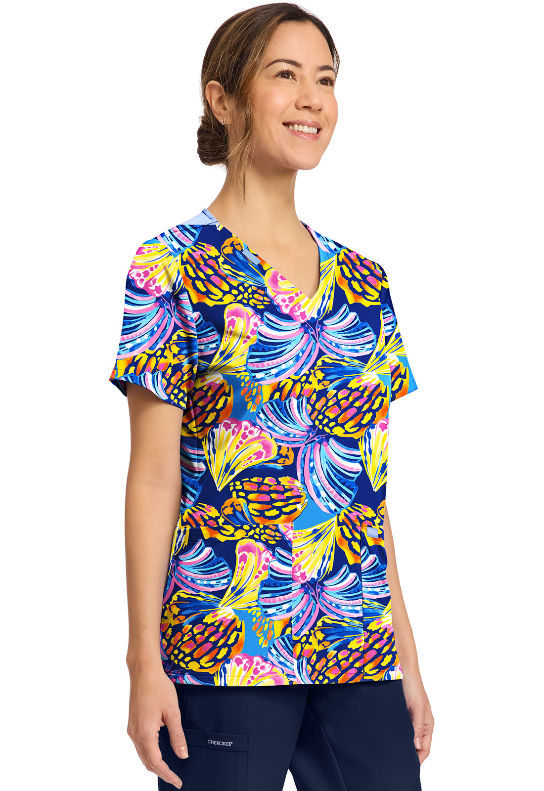 Polera Clínica Mujer Estampada Ck856 WNIT Cherokee Ultra