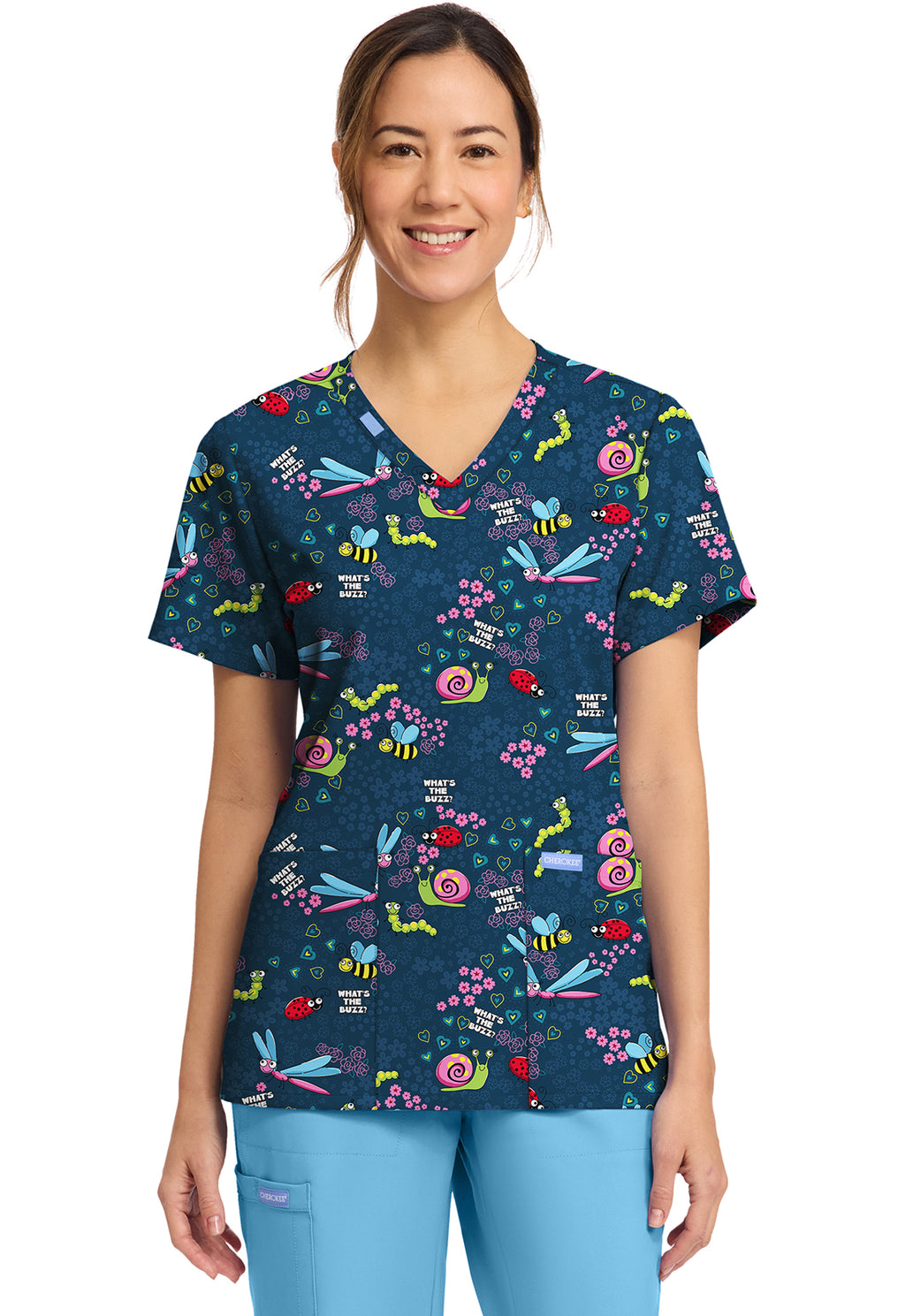 Polera Clínica Mujer Estampada CK856 WTBZ Cherokee