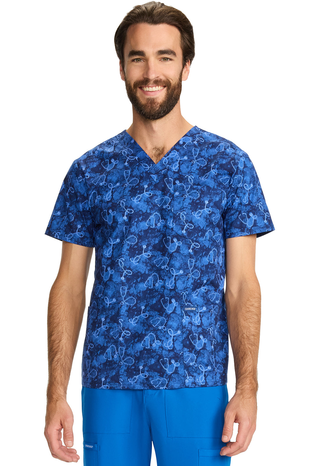 Polera Clínica Estampado hombre CK858 SBSH Cherokee