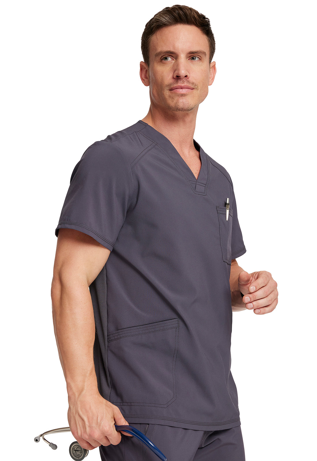 Polera Clinica Hombre CK900a Gris PWPS Cherokee Infinity Legacy