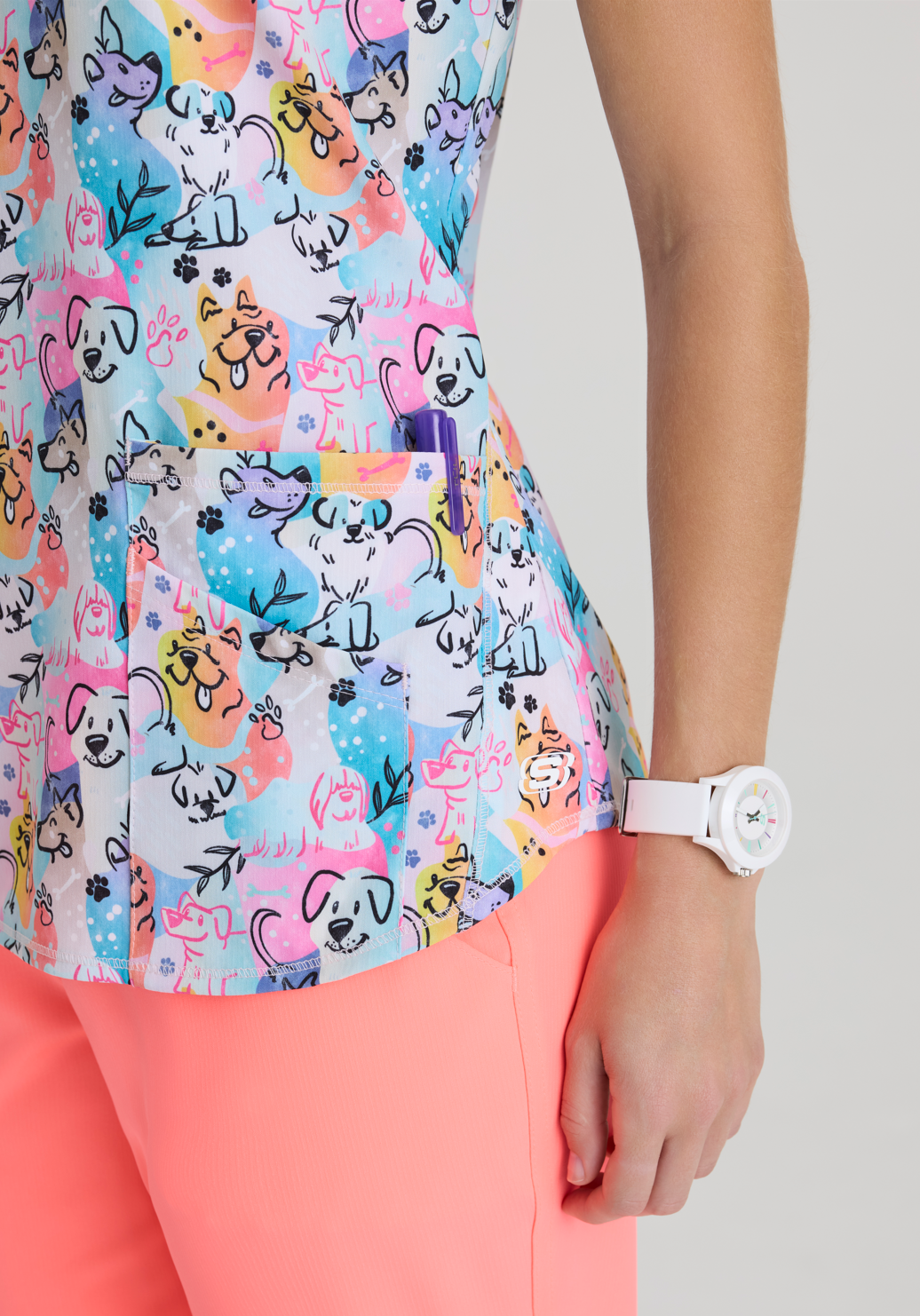 Polera Clínica Mujer estampada SKT021 BOHEMEBARK BHBK SKECHERS