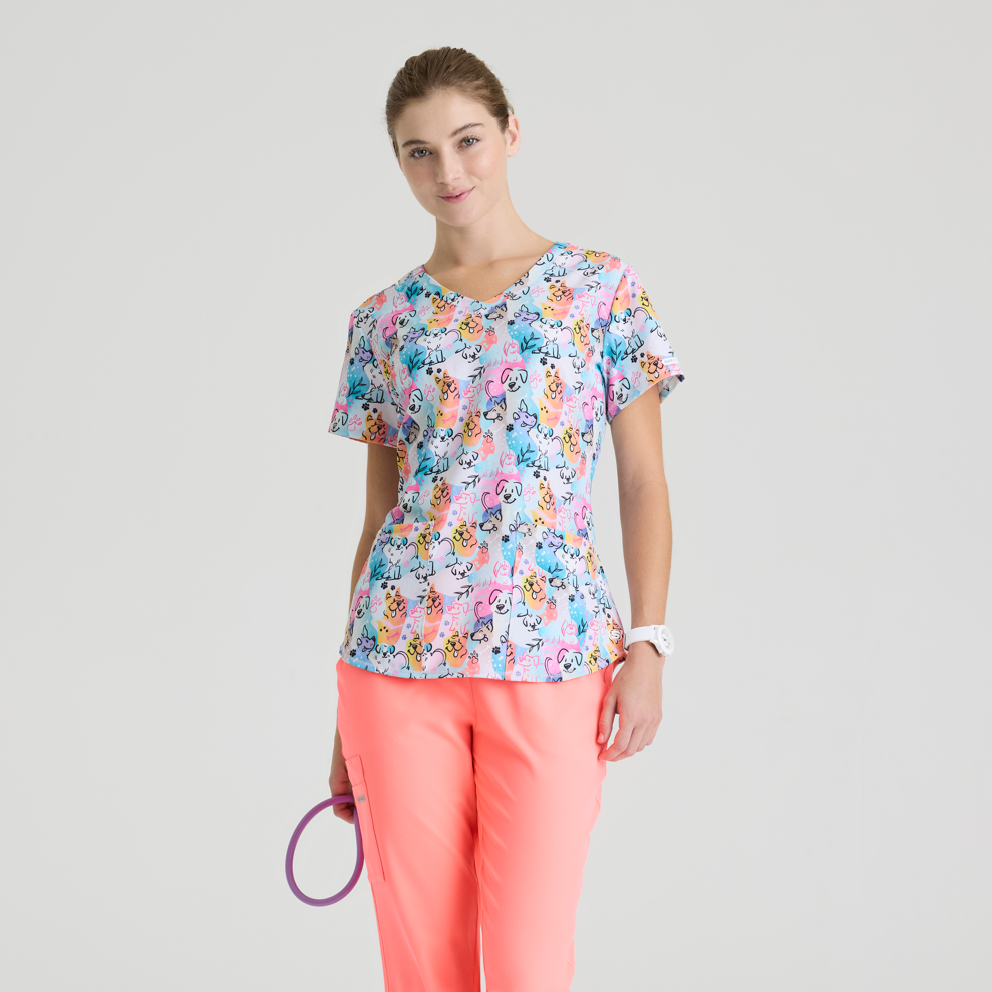 Polera Clínica Mujer estampada SKT021 BOHEMEBARK BHBK SKECHERS