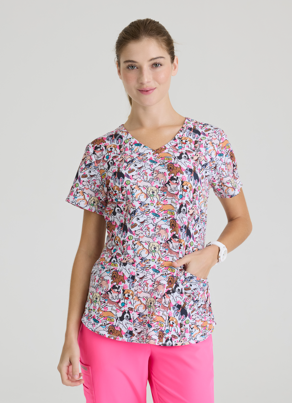 Polera Clínica Mujer estampada SKT021 CENTRAL PARK CNBR SKECHERS