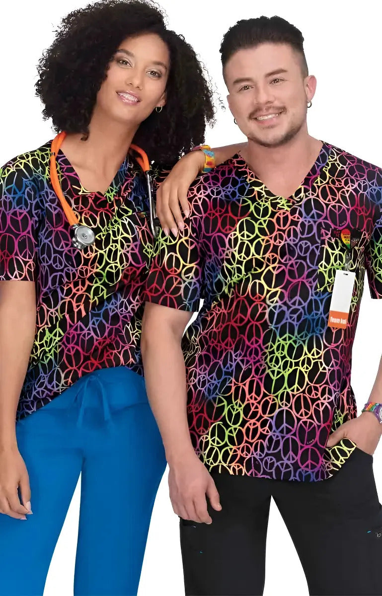 Polera Clínica Mujer Estampada 1067PR Koi · Pride Patch