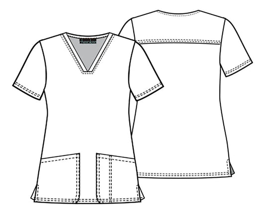 Polera Clínica Mujer Estampada GNSL Tooniforms · Hojas Negras