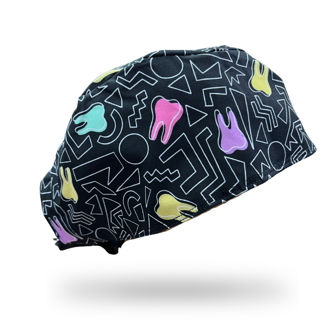 Gorro clínico hombre estampado Muelas Colores - Uniformes Clínicos Sami