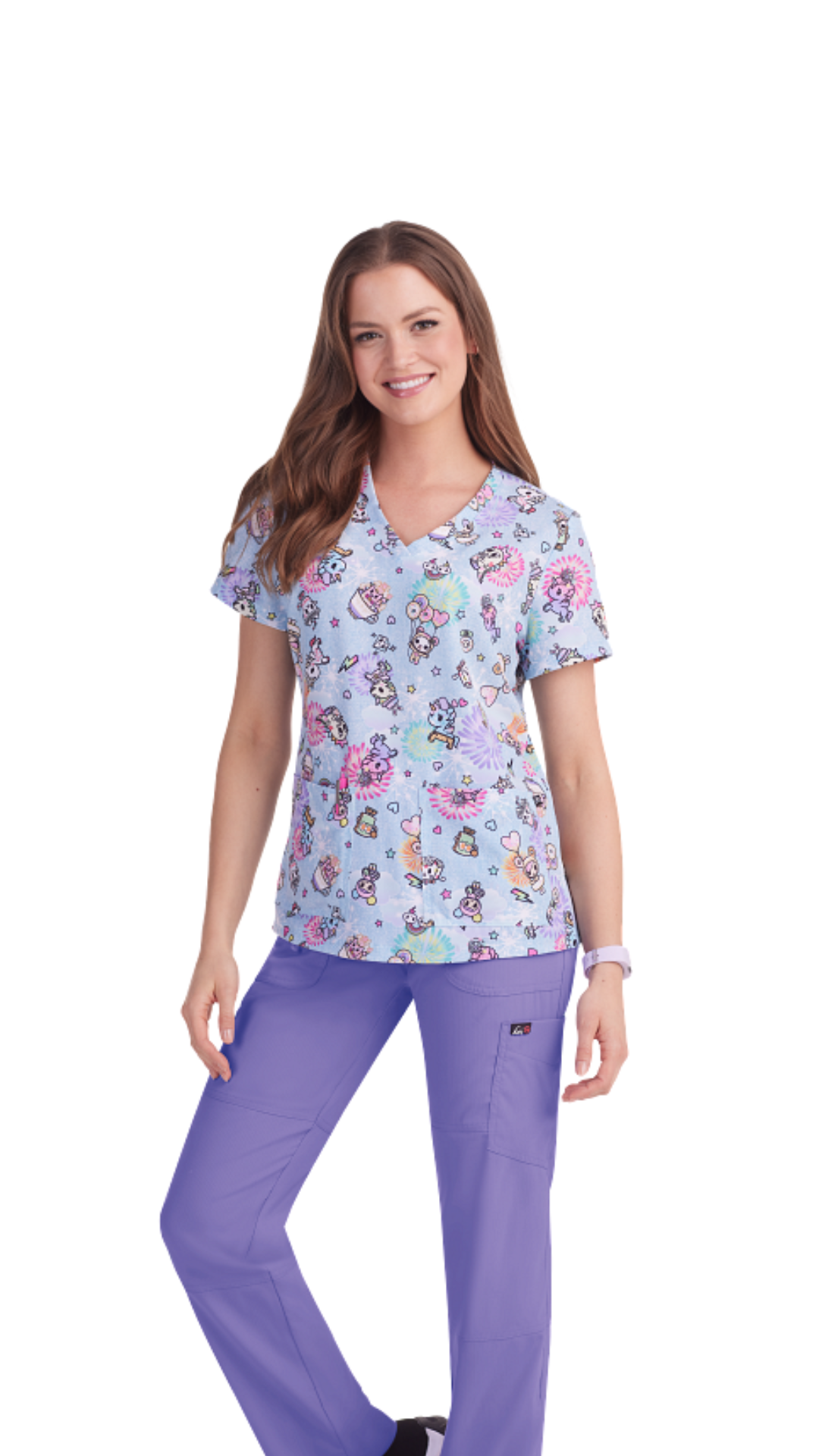 Polera Clínica Mujer estampada 384TKD Leslie Top